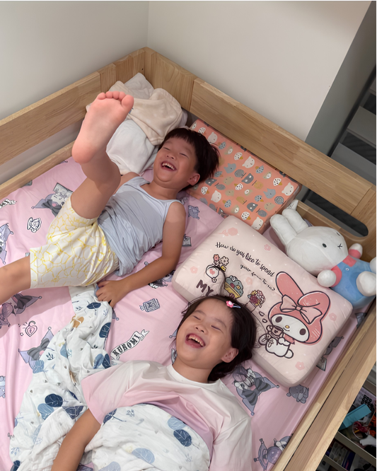 【HA Kids Furniture ×  廖婕妤主播】一家四口挤一张床太崩溃！我们如何靠上下铺成功让孩子自己睡？