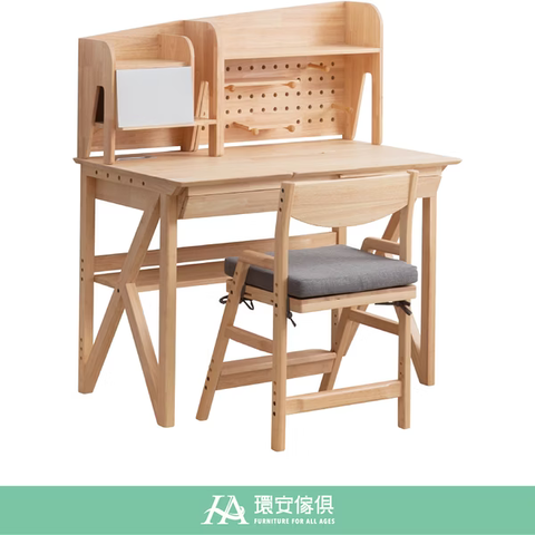 Explorista - Children Wooden Desk and Height Adjustable Chair - Learning Set